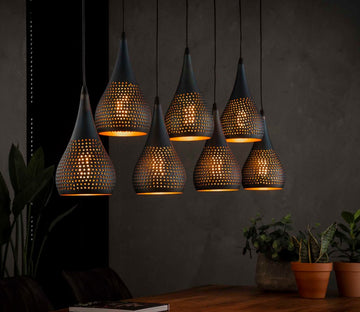 ZI Hanging lamp 7xØ15 drop punch