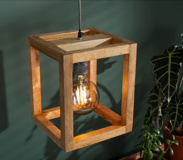 ZI Hanging lamp 1x wooden frame