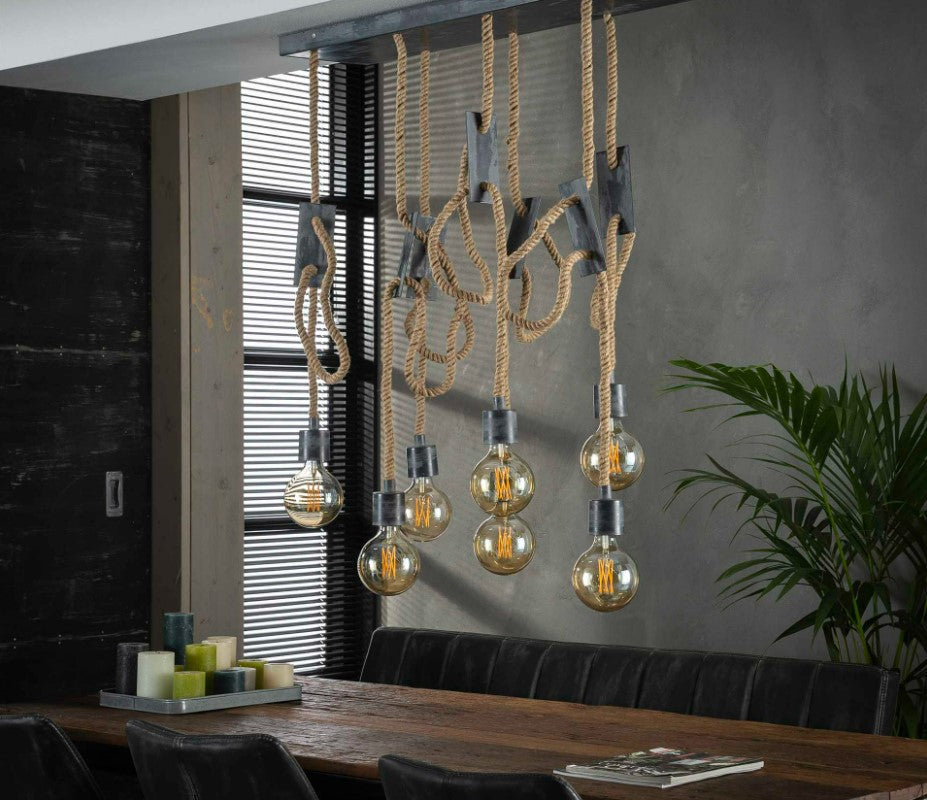 ZI Hanging lamp 7L rope 3 + 4