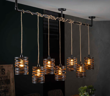 ZI Hanging lamp 7L twist wrap XL