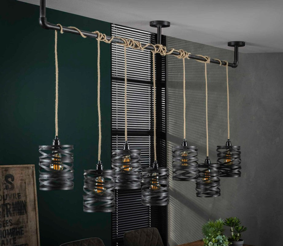 ZI Hanging lamp 7L twist wrap XL
