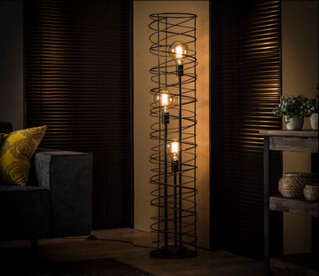 ZI Floor lamp 3L spiral Ø28 cylinder