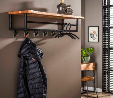 ZI Coat rack edge 6 hooks hat shelf