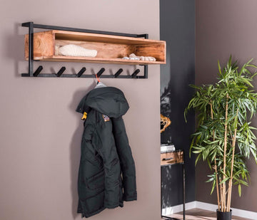 ZI Coatrack air solid 6 hooks open compartment