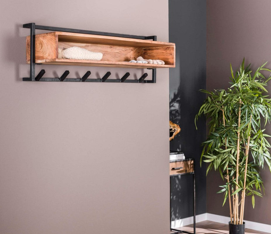 ZI Coatrack air solid 6 hooks open compartment