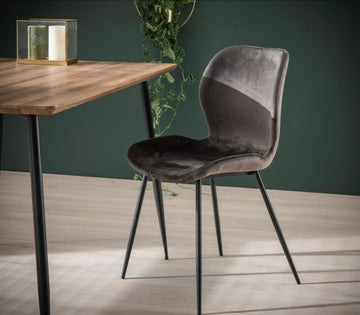 ZI Aria Chair Anthracite velvet round tube VPE4