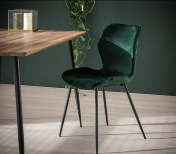 ZI Aria Chair Green velvet round tube VPE4