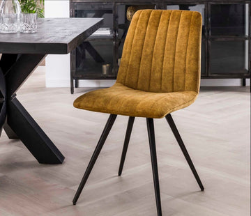 ZI Chair Golden velvet straight stitch