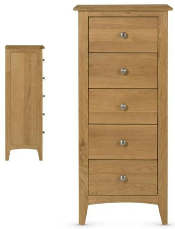 AM Kilkenny Oak 5Drw Narrow Chest