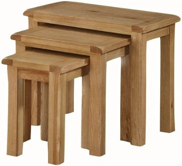 AM Kilmore Oak Nest of 3 Tables