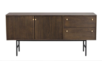 ROWICO Clearbrook sideboard 160 brown oak/black metal