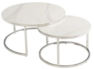WOF Hanson Italy White Round Coffee Table