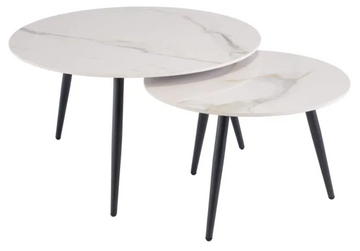 WOF Luna Rebecca Grey Sintered Stone Coffee Table