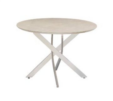 WOF Capri Natural Marble look 1.07 Round Dining Table