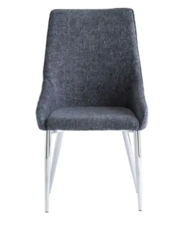 WOF Rhone Deep Blue Textured Fabric Dining Chair