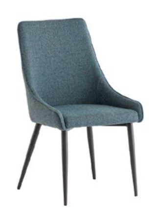 WOF Rimini Teal Fabric Dining Chair