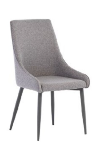 WOF Rimini Mineral Grey Fabric Dining Chair