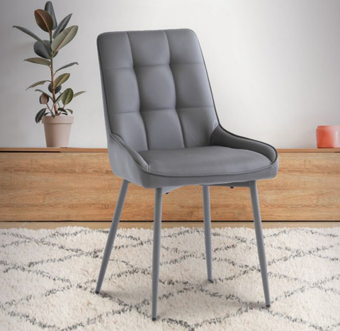 WOF Serena Grey PU Dining Chair