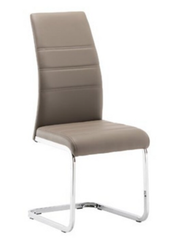 WOF Soho Taupe PU Cantilever Dining Chair