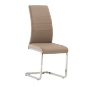 WOF Soho Cappuccino PU Cantilever Dining Chair