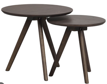RO YUMI NESTING TABLES BROWN ASH