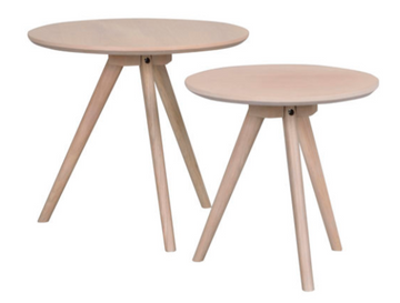 RO YUMI NESTING TABLES WHITEWASH