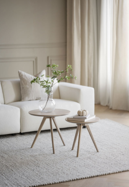RO YUMI NESTING TABLES WHITEWASH