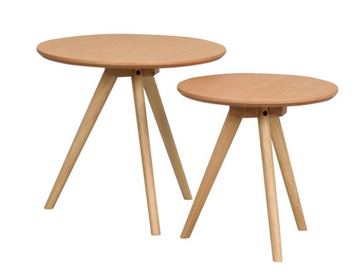 RO YUMI NESTING TABLES OAK