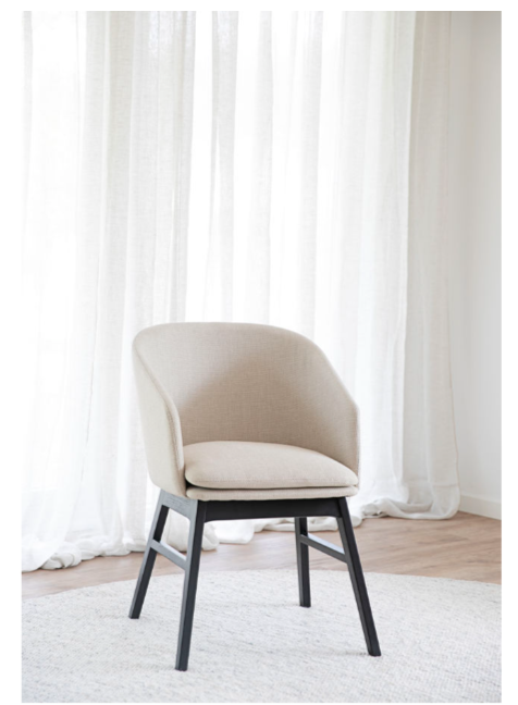 RO WINDHAM ARMCHAIR BEIGE/BLACK
