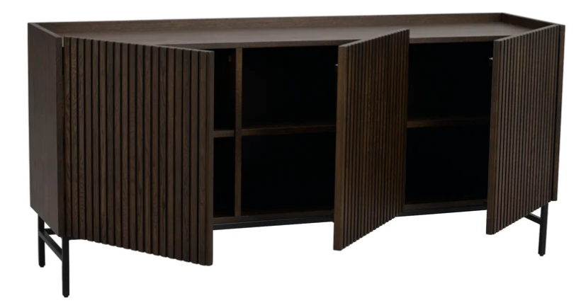 ROWICO Halifax sideboard 160 brown oak/black metal