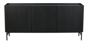 RO Halifax sideboard 160 black oak/black metal
