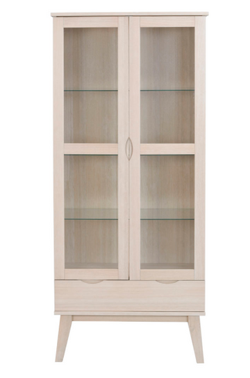 RO FILIPPA GLASS CABINET WHITEWASH