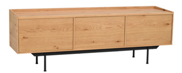 RO BREWERTON TV UNIT OAK/BLACK