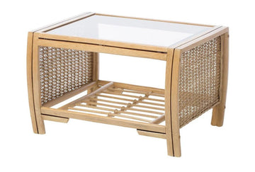 De Nirut Light Oak Cane Coffee Table
