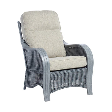 De Nirut Grey Wash Cane Armchair