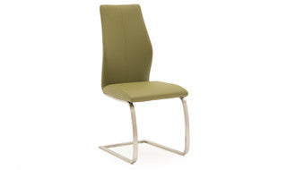 VL Irma Dining Chair - Brushed Steel Olive