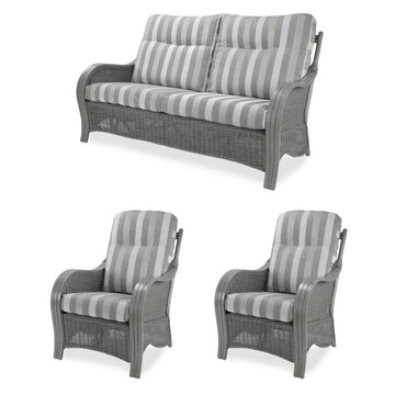 De Nirut Grey 3 Seater Suite