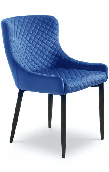 CH ALPHA BLUE VELVET CHAIR