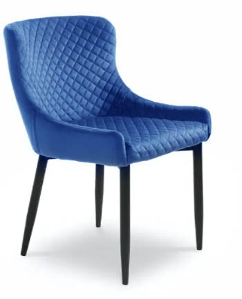 CH ALPHA BLUE VELVET CHAIR