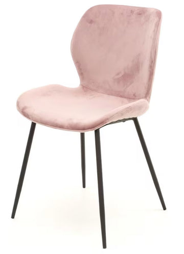 ZI Aria Chair Pink velvet round tube VPE4