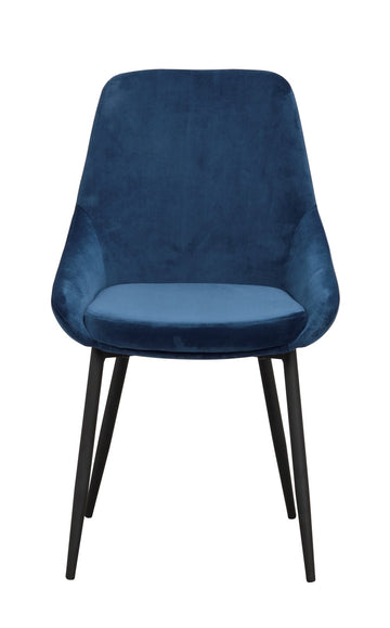 ROWICO Sierra Dining Chair Dark Blue Velvet