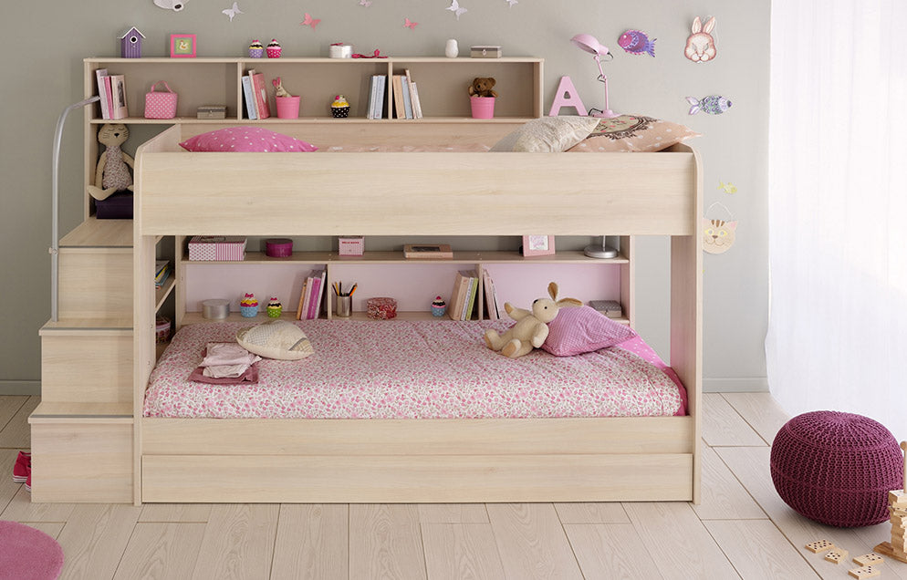 Bibop Bunk Beds Light Acacia - Kian Furniture