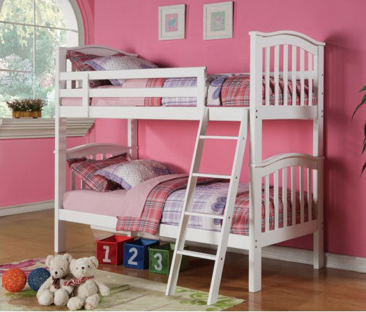 Carla White Bunkbed - Kian Furniture