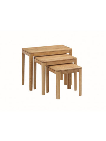 AM Dunmore Oak Nest of Tables