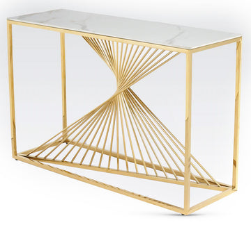 Vasagle Gold Stone Top Console Table