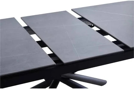 Ventura 160cm Automatic Extension Dining Table Light Grey