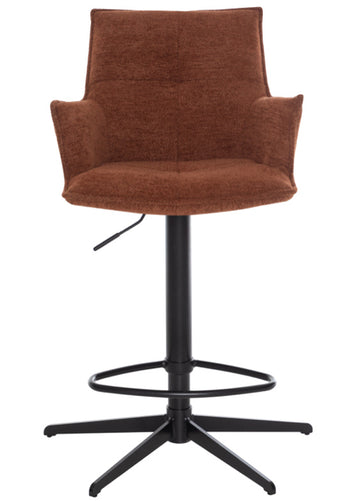 Halo Counter Stool - Fabric Rust
