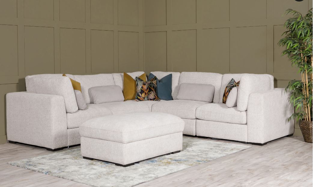 Vl Modular Corner Arm Sectional Light Grey