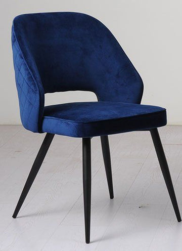 BA SUTTON VELET NAVY CHAIR