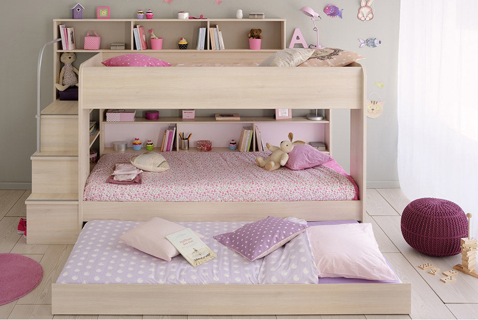 Bibop Bunk Beds Light Acacia - Kian Furniture